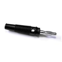 bu-32616-0 Mueller Electric Black Male Banana Plug, 4 mm Connector, Screw Termination, 24A, 30 V ac, 60V dc, Nickel Plating