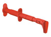 669829-22 Staubli Red Grabber Clip with Right Angle Jaws, 5A, 4mm Socket