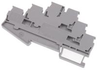 3036042 Phoenix Contact Clipline Series Grey Feed Through Terminal Block, 4mm², Triple-Level, Spring Clamp Termination