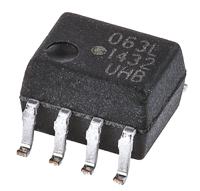 hcpl-063l-000e Broadcom, HCPL-063L-000E DC Input Transistor Output Dual Optocoupler, Surface Mount, 8-Pin SOIC
