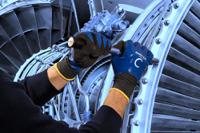 34574009 Mapa KRYTECH 574 Black, Blue High Density Polyethylene Fibre, Textile Support Nitrile Puncture & Tear Resistant Gloves,