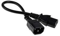 137-3334 RS PRO Straight IEC C13 Socket to Straight IEC C14 Plug Power Cord, 300mm