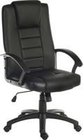 200-5623 RS PRO Black Leather Faced Executive Chair, 115kg Weight Capacity