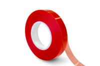 223-1091 RS PRO F40 Red Double Sided Polyester Tape, 0.2mm Thick, Polyester Backing, 38mm x 50m