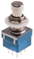 846-6745 RS PRO Push Button Switch, Latching, PCB, 12.2mm Cutout, 3PDT