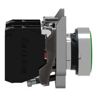 xb4ba35 Schneider Electric XB4 Series Push Button, Spring Return, Panel Mount, 22mm Cutout, 1NO + 1NC, 600V, IP66, IP67, IP69,