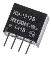 rm-1212s Recom RM DC-DC Converter, 12V dc/ 21mA Output, 10.8 → 13.2 V dc Input, 0.25W, Through Hole, +85°C Max Temp -40°C