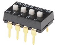 1825360-3 TE Connectivity 4 Way Through Hole DIP Switch SPST