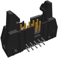 5499345-1 TE Connectivity AMP-LATCH Series Right Angle Through Hole PCB Header, 10 Contact(s), 2.54 mm Pitch, 2 Row, Shrouded