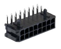 43045-1600 Molex Micro-Fit 3.0 Series Right Angle Through Hole PCB Header, 16 Contact(s), 3 mm Pitch, 2 Row, Shrouded