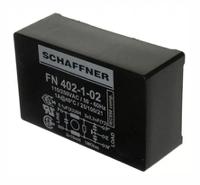 fn402-1-02 Schaffner, FN402 1A 250 V ac 400Hz, PCB Mount EMI Filter, Pin, Single Phase