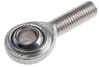 198-9128 RS PRO M14 x 2 Male Steel Rod End, 14mm Bore, 77mm Long, Metric Thread Standard, Male Connection Gender