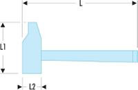 200c40 Facom Riveting Hammer with Steel Handle, 1kg