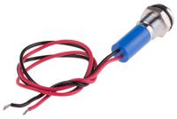 723-9615 RS PRO Blue Panel Mount Indicator, 110V ac, 8mm Mounting Hole Size, Lead Wires Termination, IP67