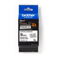tze-s221 Brother Black on White Label Printer Tape, 8 m Length, 9 mm Width