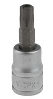 m381245-c Teng Tools 3/8 in Drive Bit Socket, Tamperproof Torx Bit, T45