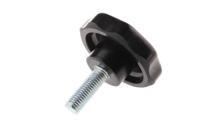 686-143 RS PRO Black Multiple Lobes Clamping Knob, M10, Threaded Stud