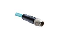 msxs-08bmmm-sl7x02 Amphenol Industrial Industrial Circular Connector, 8 Contacts, Threaded, M12 Connector, Plug, Male, IP67, M Series