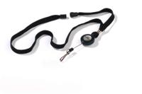822301 Durable Black Lanyard With Badge Reel