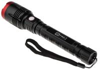 196-4197 RS PRO LED Torch Black, Red - Rechargeable 3200 lm, 242 mm