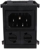 bzv03z000004 Bulgin C14 Snap-In IEC Connector Male, 10A, 250 V, Fuse Size 5 x 20mm