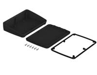 35107045hmt1-bop-70-pq-9005 Bopla BoPad Series Black ABS Desktop Enclosure, Sloped Front, 215 x 150 x 53mm