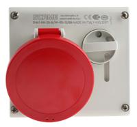 5003287 Scame Switchable IP44 Industrial Interlock Socket 3P+N+E, Earthing Position 6h, 32A, 400 V