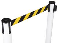875t-32-d4 Tensator Black & Yellow Plastic Retractable Barrier, 2.3m, Yellow/Black Tape
