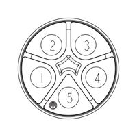 dc-05bmmb-ql8app Amphenol Industrial Circular Connector, 5 Contacts, Cable, Standard Connector, Plug, Male, IP68, X-LOK Series
