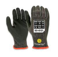 50-6121-08 Tilsatec Black, Grey HPPE, Polyamide, Polyethylene Terephthalate, Spandex, Steel Glove, Size 8, Nitrile Coating
