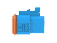 dt06-3s-te07 TE Connectivity, DT06-3S Automotive Connector Socket Blue Cable 3 Way, Cable Termination DT06-3S-TE07