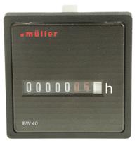 bw-4028-24v-60-hz Muller BW40 Hour Meter, 6 Digit Analogue, 24 V ac