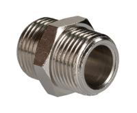 176-0987 RS PRO Brass Pipe Fitting, Straight Threaded Nipple, Male BSPP 3/8in to Male BSPP 3/8in