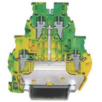 262-4384 RS PRO 1-Way DIN Rail Earth Terminal Block, 4mm², 24 → 10 AWG Wire, Clamp, PA 66 Housing