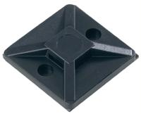 151-01559-mb4apt-i-pa66-bk HellermannTyton Self Adhesive Black Cable Tie Mount 28 mm x 28mm, 5.4mm Max. Cable Tie Width