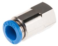 qsf-18-8-b Festo QS Series Straight Threaded Adaptor, G 1/8 Female to Push In 8 mm, Threaded-to-Tube Connection Style, 153025