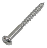 144-3519 RS PRO Pozidriv Round Stainless Steel Wood Screw, A2 304, 5mm Thread, 25mm Length