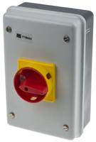 773-8024 RS PRO 4P Pole Panel Mount Isolator Switch - 32A Maximum Current, 18.5kW Power Rating, IP54