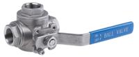 499-1893 RS PRO Stainless Steel L Port, 3 Way, Ball Valve, Threaded, BSPP 3/4in, 68bar Operating Pressure