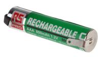504-6219 RS PRO NiMH Rechargeable AAA Battery, 800mAh, 1.2V
