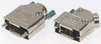 d45pk37-k MH Connectors MHD45PK Series ABS Angled D Sub Backshell, 37 Way, Strain Relief