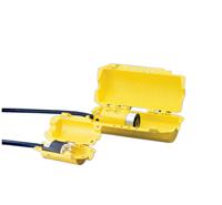 hubbell-plugout-small-plugout Brady Yellow 4-Lock Polypropylene Electrical Plug Lockouts, 9.40mm Shackle