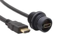 pxp60621m00 BulginPXP6062, 1m Female HDMI to Male 1 mm Plug Ultra High Speed