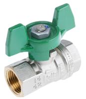 141-7722 RS PRO Brass Full Bore, 2 Way, Ball Valve, Threaded, BSPP 3/8in