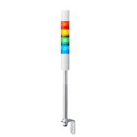 lr4-402ljbw-rygb Patlite LR4 Series Coloured Buzzer Signal Tower, 4 Lights, 24 V dc, Pole Mount