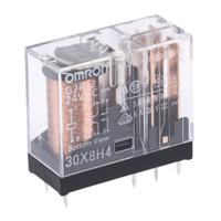 g2r-2-24dc Omron DPDT PCB Mount Non-Latching Relay, 24V dc Coil