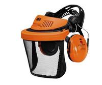 g500v5ch 3M Clear Stainless Steel Face Shield with Ear Guard , Resistant To High Speed Particles