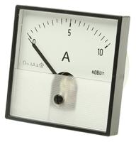 pd721mcs10a1-001 HOBUT PD72MC Analogue Panel Ammeter 0/10A Direct Connected DC DC, 72mm x 72mm Moving Coil