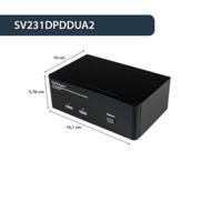 sv231dpddua2 StarTech.com 2 Port Dual Monitor USB DisplayPort KVM Switch, 3.5 mm Stereo 3840 x 2160 Maximum Resolution