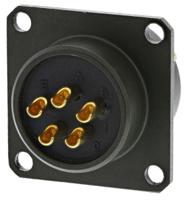 62gb-12e14-05sn Amphenol Limited, 62GB 5 Way Box Mount MIL Spec Circular Connector ReceptacleOlive, Socket Contacts,Shell Size 14,